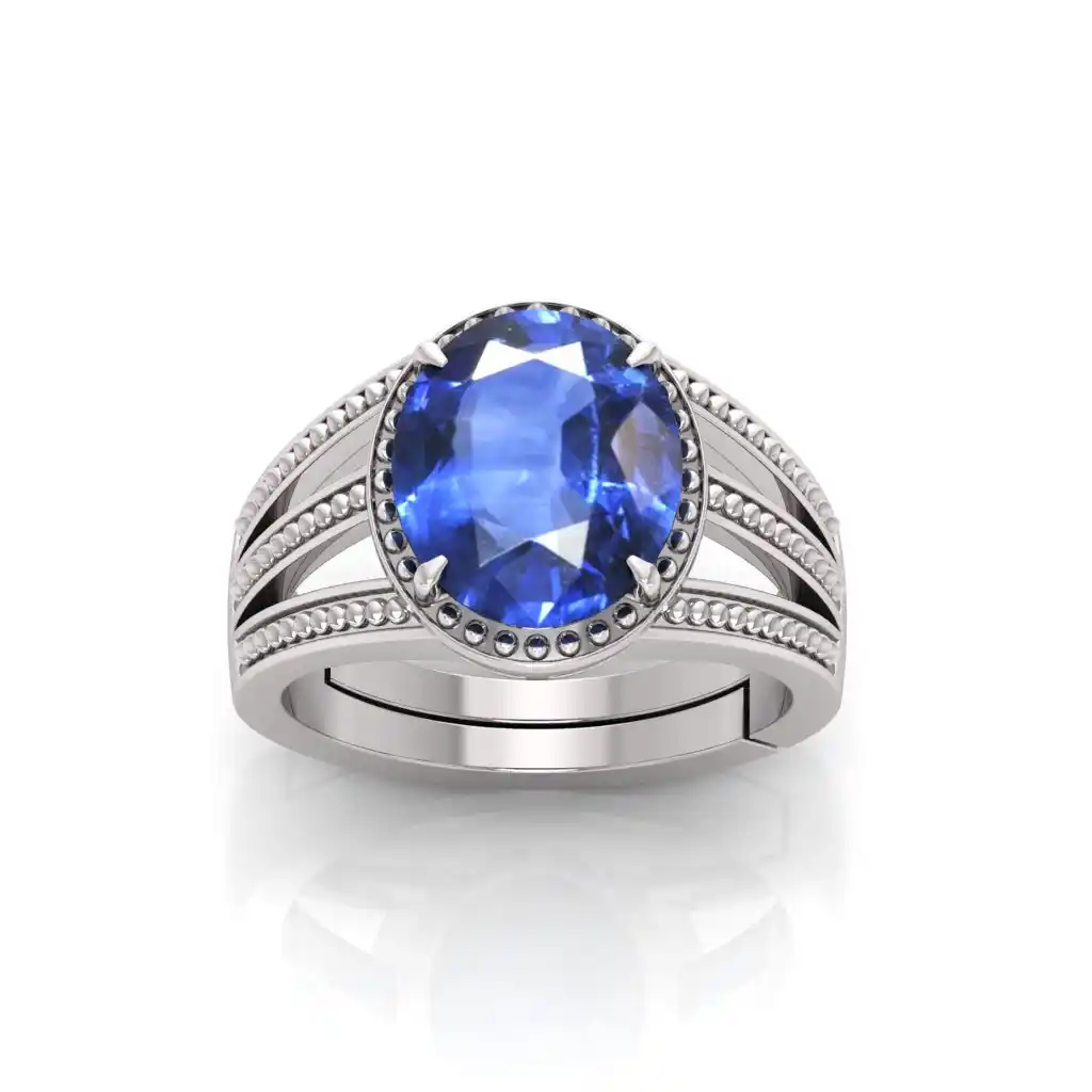 Quality Natural Natural Blue Sapphire Neelam Gemstone Ring Gold Plated for Women's and Men's.png